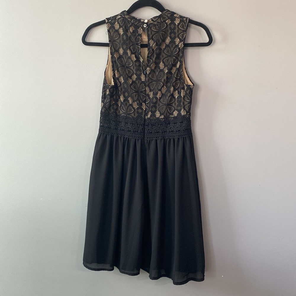 Francesca’s cocktail dress. Size S black and tan - Picture 2 of 5